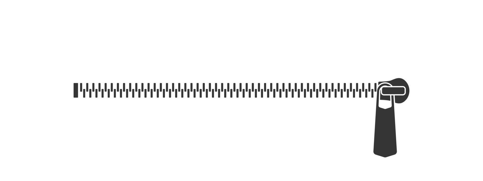 Zipper. Zipper lock and unlock. Fastener. Clasp Concept. Vector