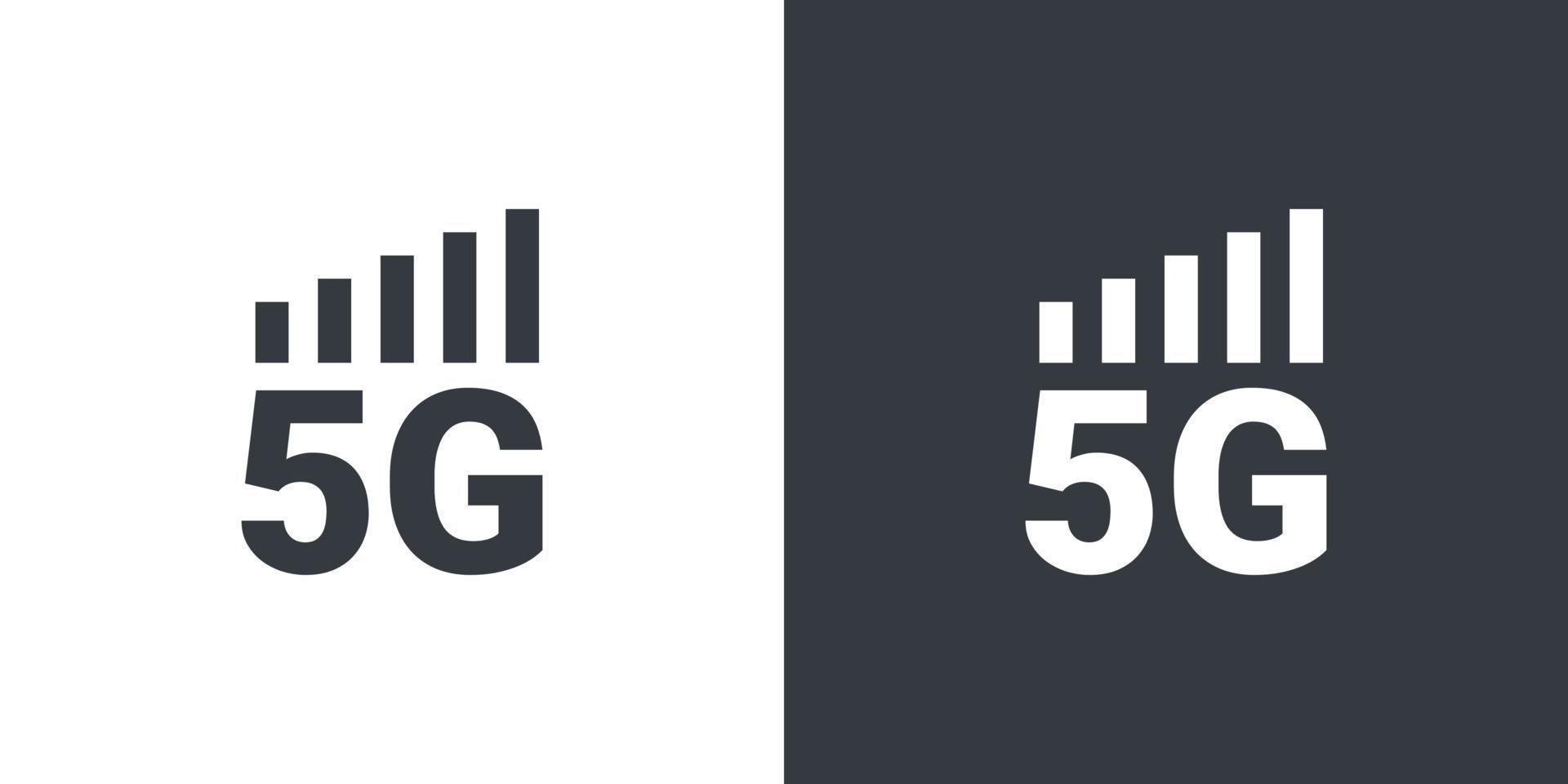 concepto de símbolo 5g. iconos de Internet de alta velocidad. Iconos de señal 5g. ilustración vectorial vector