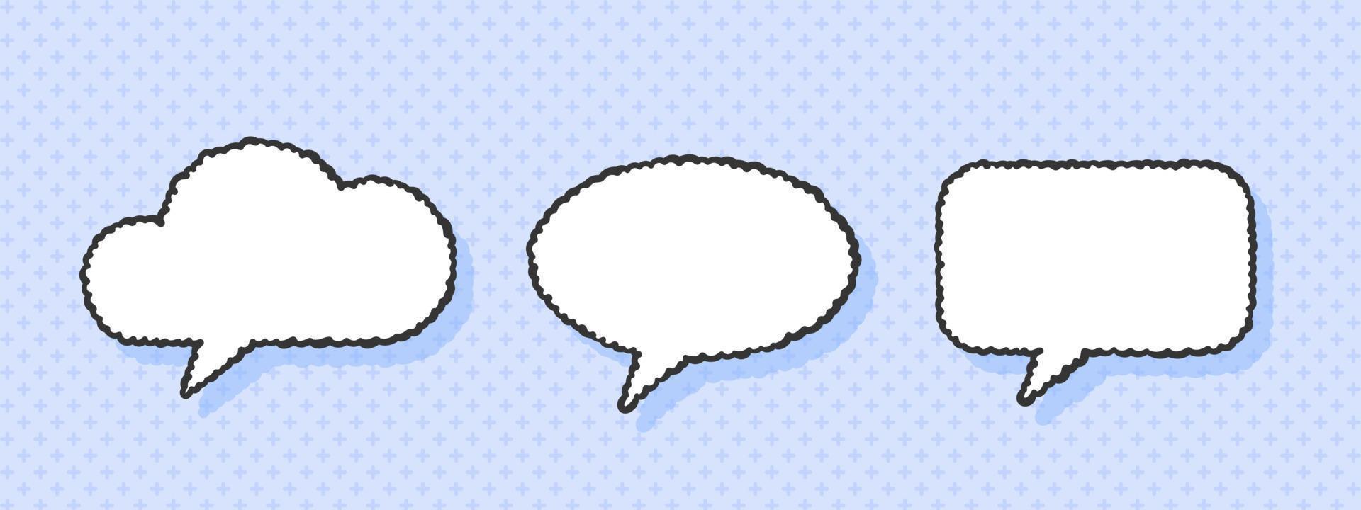 Speech Bubble. Talk bubble. Cloud speech bubbles collection. Vector illustration