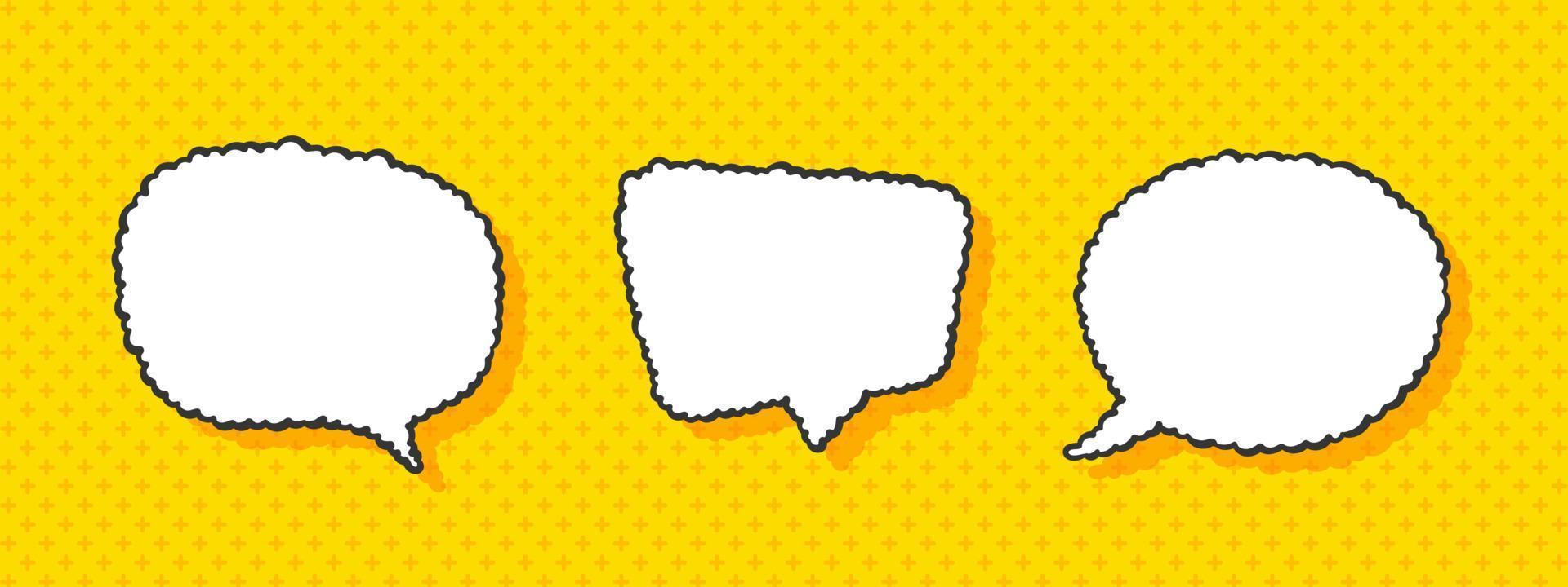 Retro Speech Bubbles. Speech balloon, chat bubble icons. Vector illustration