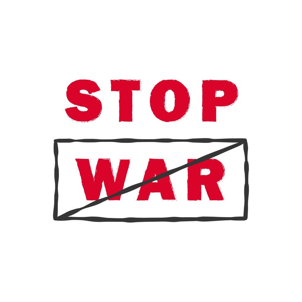 Stop war symbol icon. A call to stop the war. Vector image