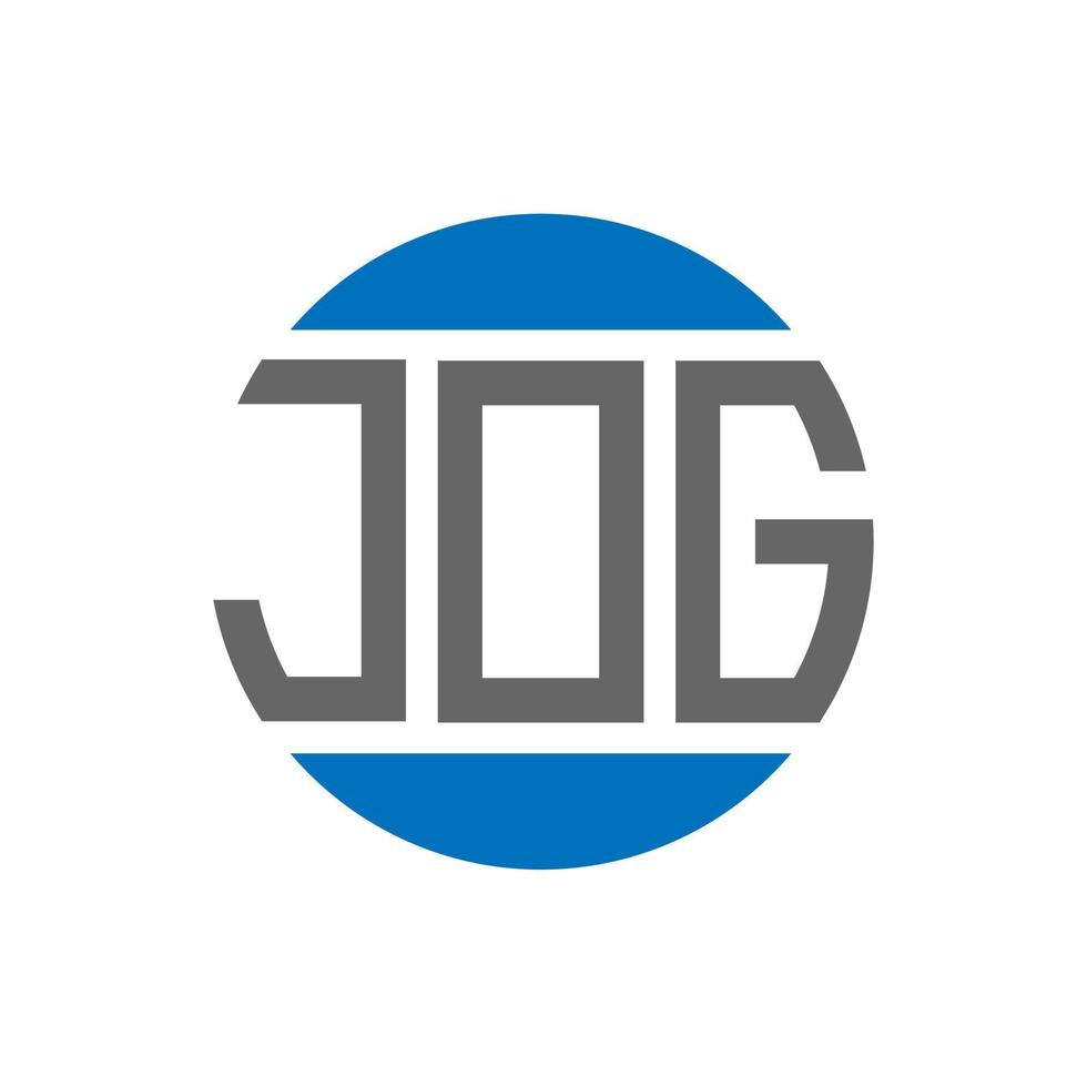 JOG letter logo design on white background. JOG creative initials circle logo concept. JOG letter design. vector