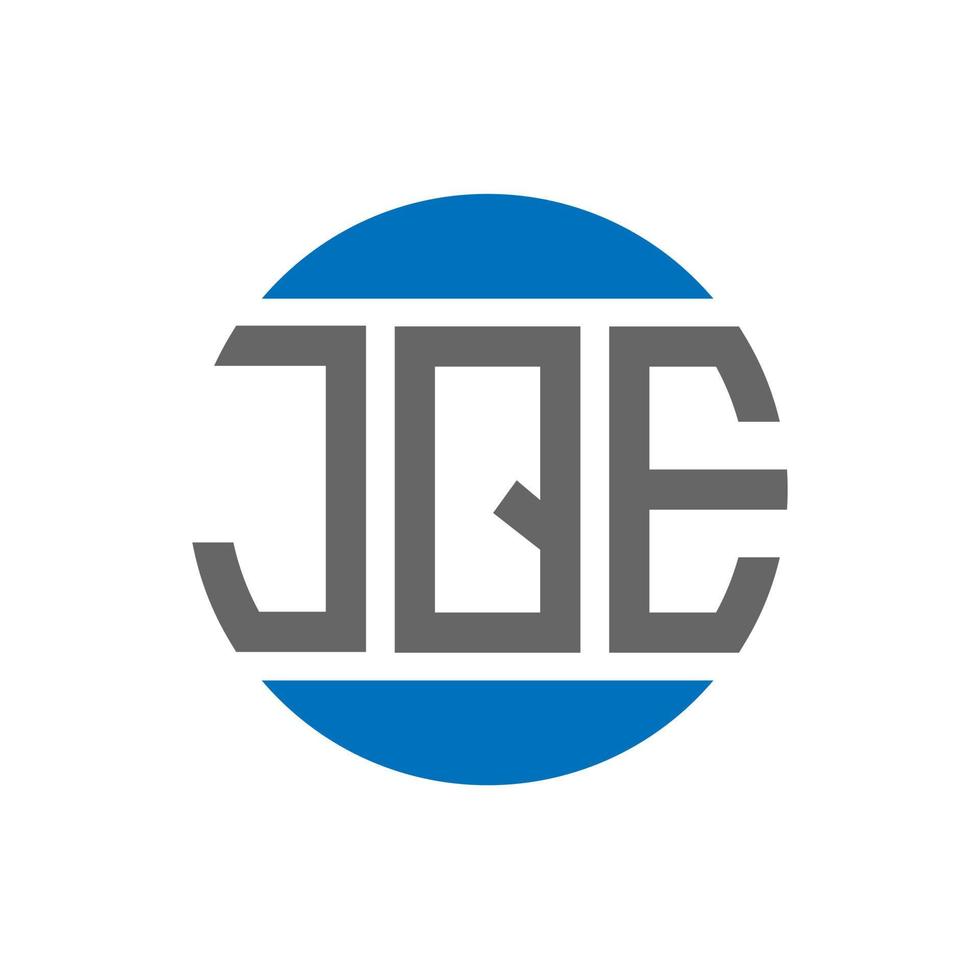 diseño de logotipo de letra jqe sobre fondo blanco. concepto de logotipo de círculo de iniciales creativas jqe. diseño de letras jqe. vector