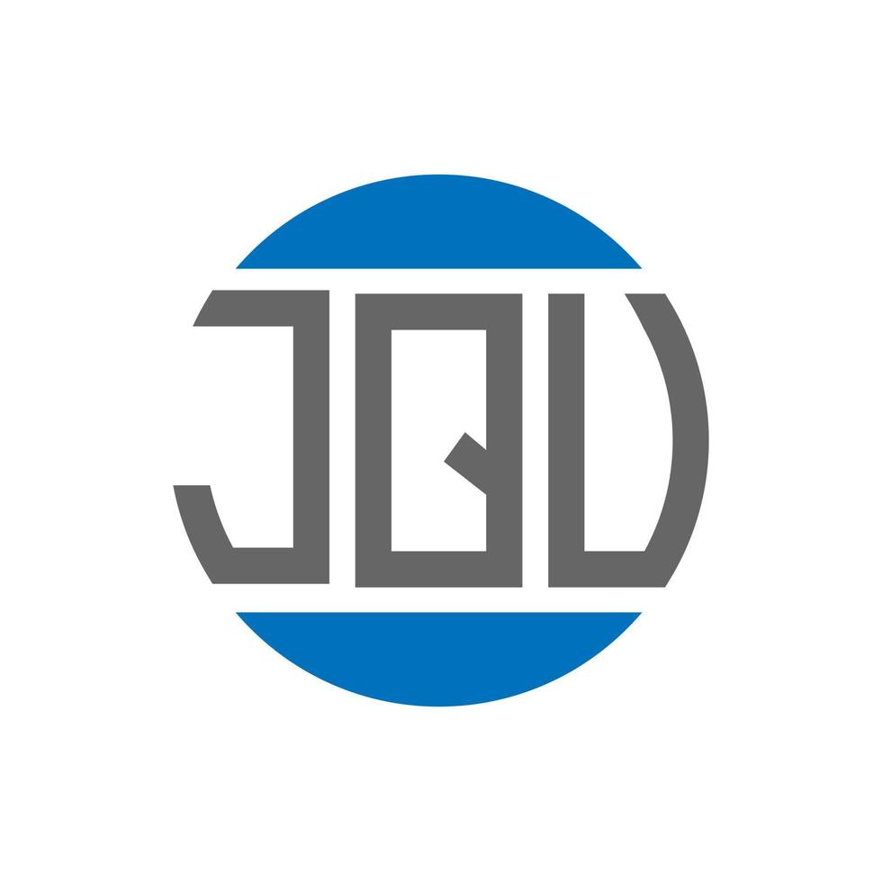 JQU letter logo design on white background. JQU creative initials circle logo concept. JQU letter design. vector