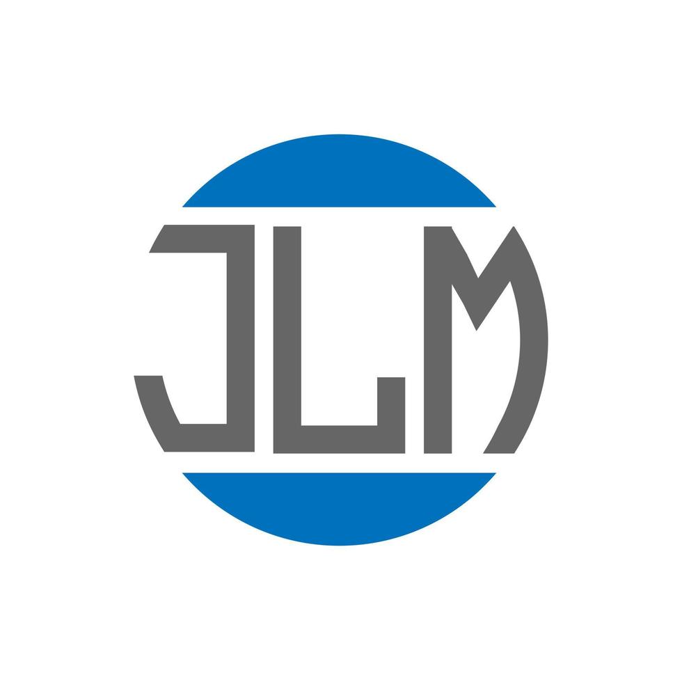 diseño de logotipo de letra jlm sobre fondo blanco. concepto de logotipo de círculo de iniciales creativas de jlm. diseño de letra jlm. vector