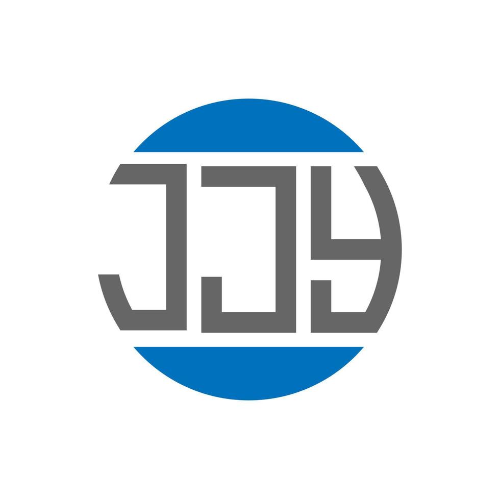 JJY letter logo design on white background. JJY creative initials circle logo concept. JJY letter design. vector