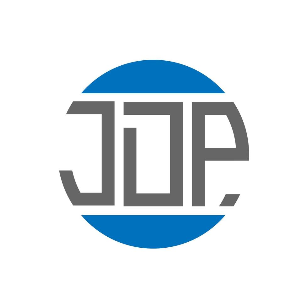 diseño de logotipo de letra jdp sobre fondo blanco. Concepto de logotipo de círculo de iniciales creativas jdp. diseño de letras jdp. vector