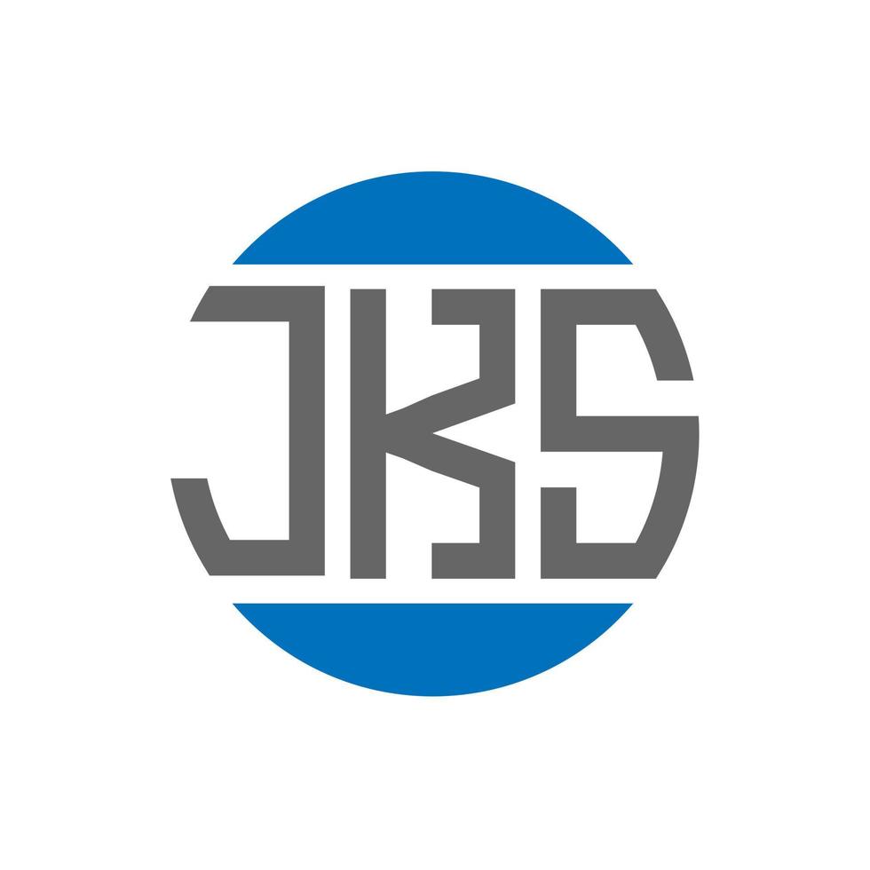 JKS letter logo design on white background. JKS creative initials circle logo concept. JKS letter design. vector