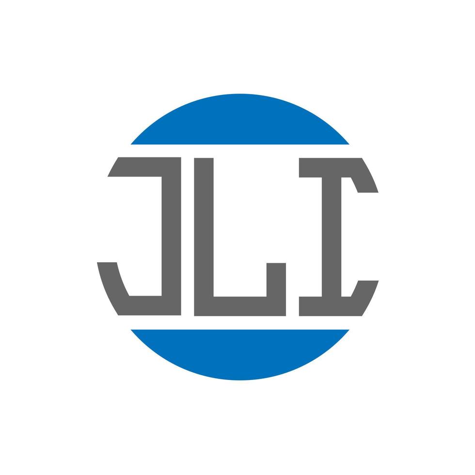 diseño de logotipo de letra jli sobre fondo blanco. concepto de logotipo de círculo de iniciales creativas jli. diseño de letras jli. vector