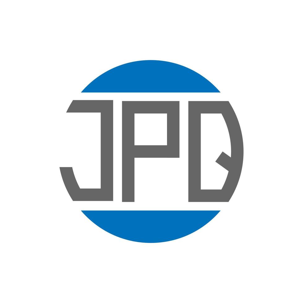 diseño de logotipo de letra jpq sobre fondo blanco. concepto de logotipo de círculo de iniciales creativas jpq. diseño de letras jpq. vector