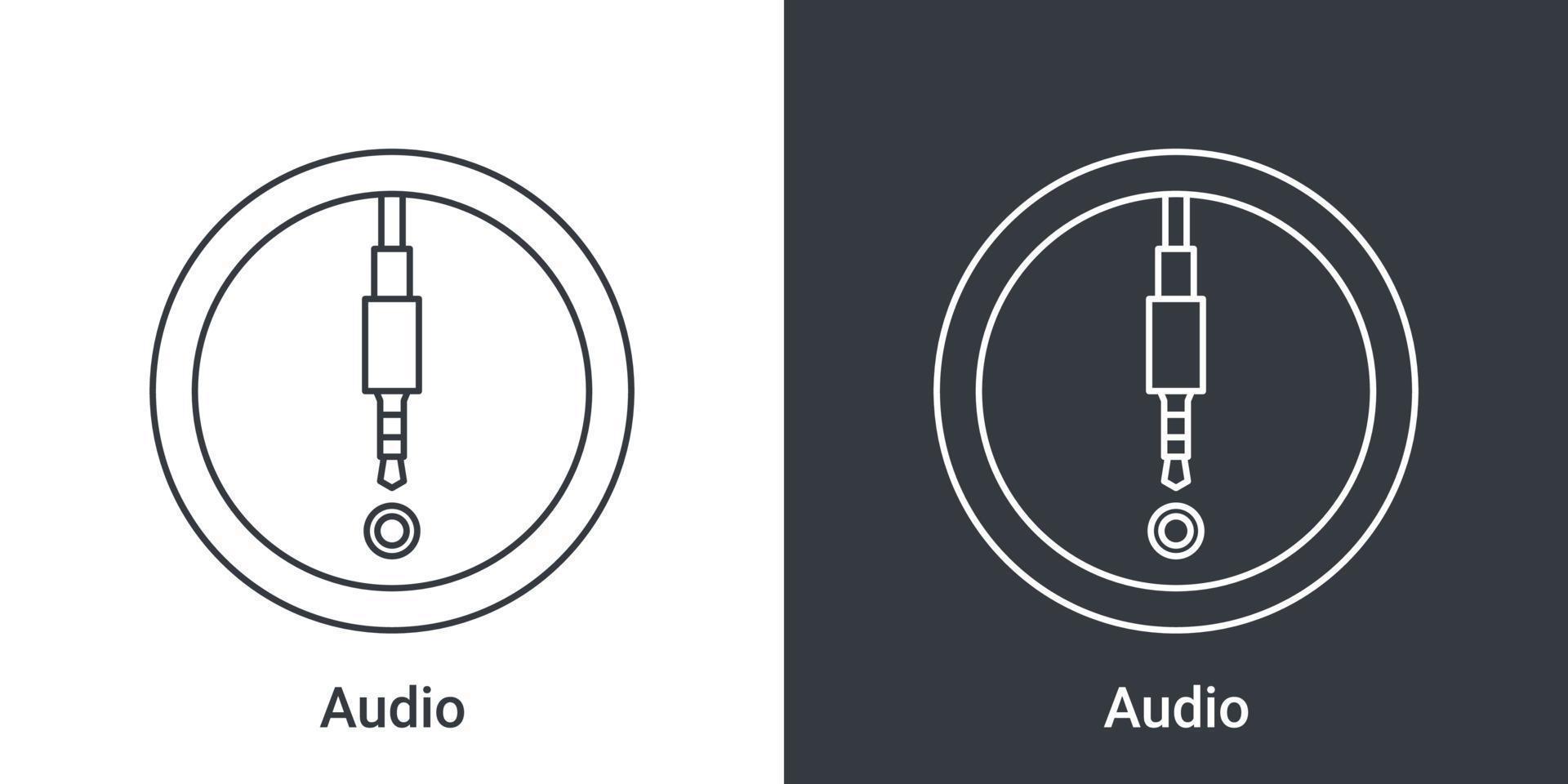 icono de puerto de conector de audio. signos de conectores de computadora. icono de conectores. ilustración vectorial vector