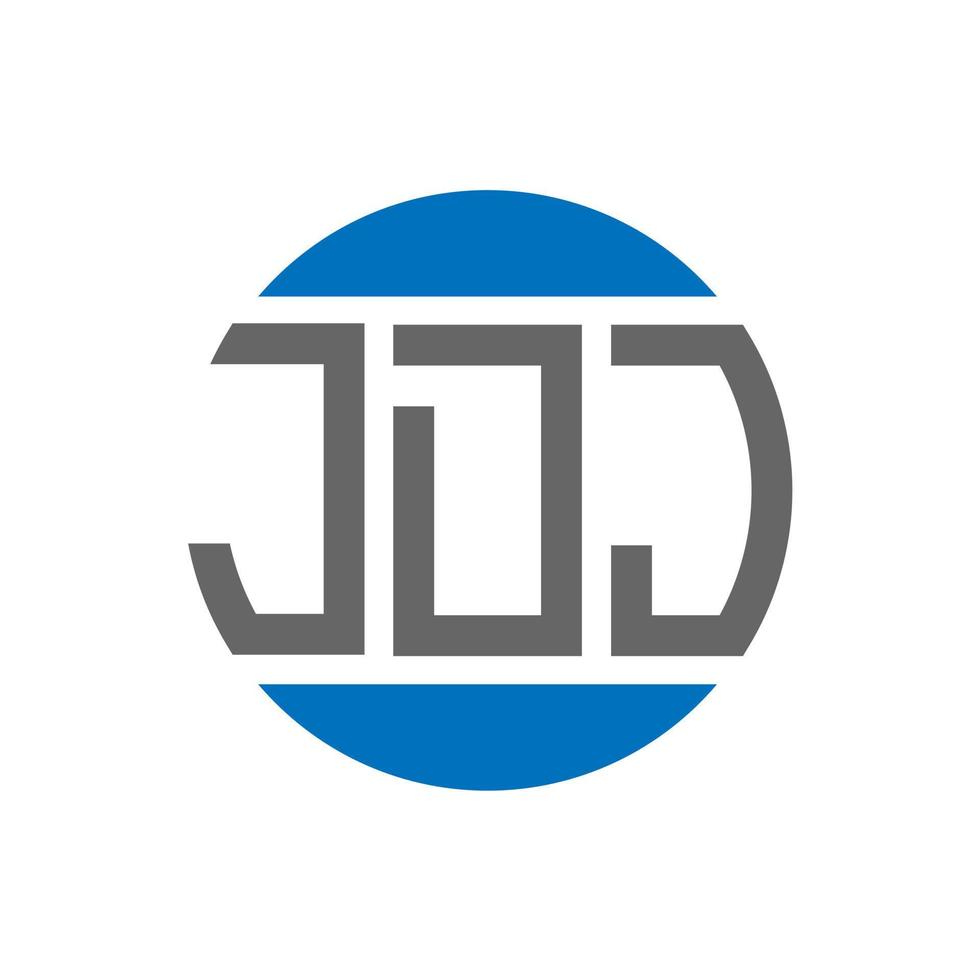 diseño de logotipo de letra jdj sobre fondo blanco. concepto de logotipo de círculo de iniciales creativas jdj. diseño de letras jdj. vector