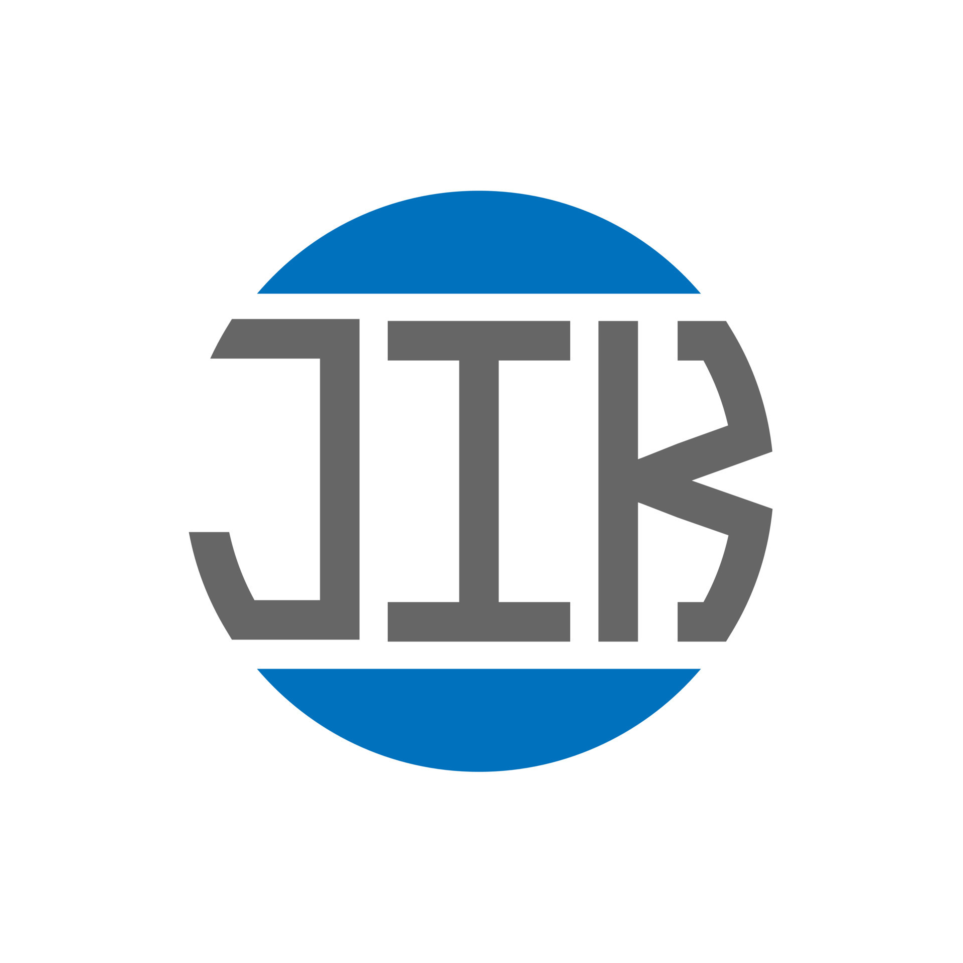 JIK letter logo design on white background. JIK creative initials