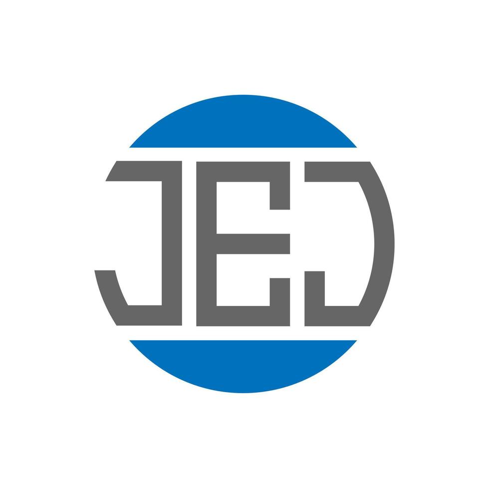 JEJ letter logo design on white background. JEJ creative initials circle logo concept. JEJ letter design. vector
