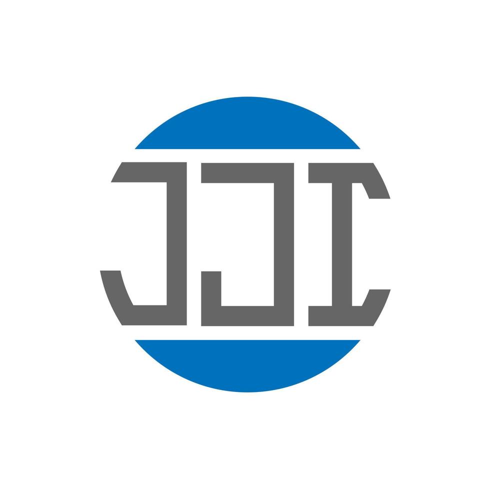 diseño de logotipo de letra jji sobre fondo blanco. concepto de logotipo de círculo de iniciales creativas jji. diseño de letras jji. vector