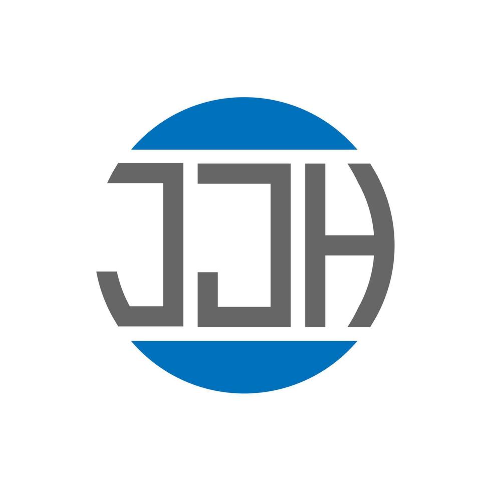 diseño de logotipo de letra jjh sobre fondo blanco. concepto de logotipo de círculo de iniciales creativas jjh. diseño de letra jjh. vector