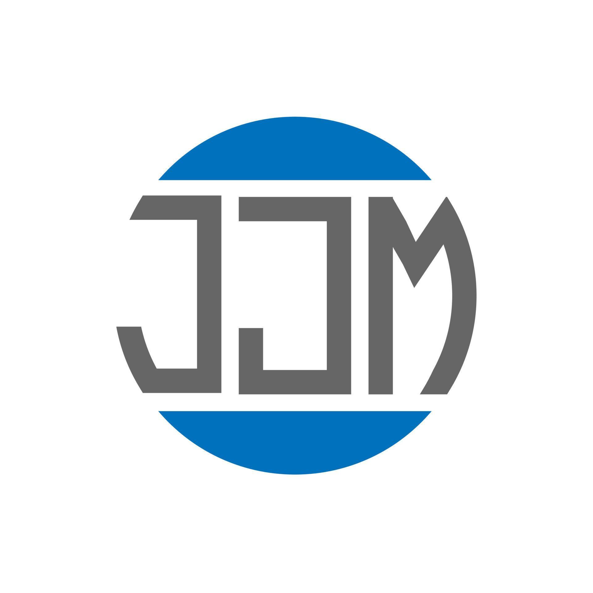 JJM letter logo design on white background. JJM creative initials