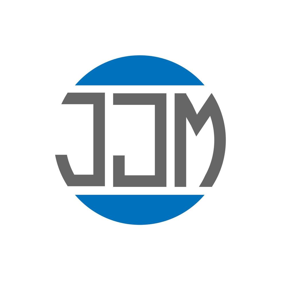 diseño de logotipo de letra jjm sobre fondo blanco. concepto de logotipo de círculo de iniciales creativas jjm. diseño de letras jjm. vector