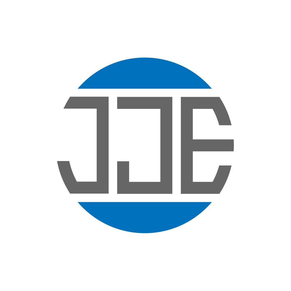 JJE letter logo design on white background. JJE creative initials circle logo concept. JJE letter design. vector