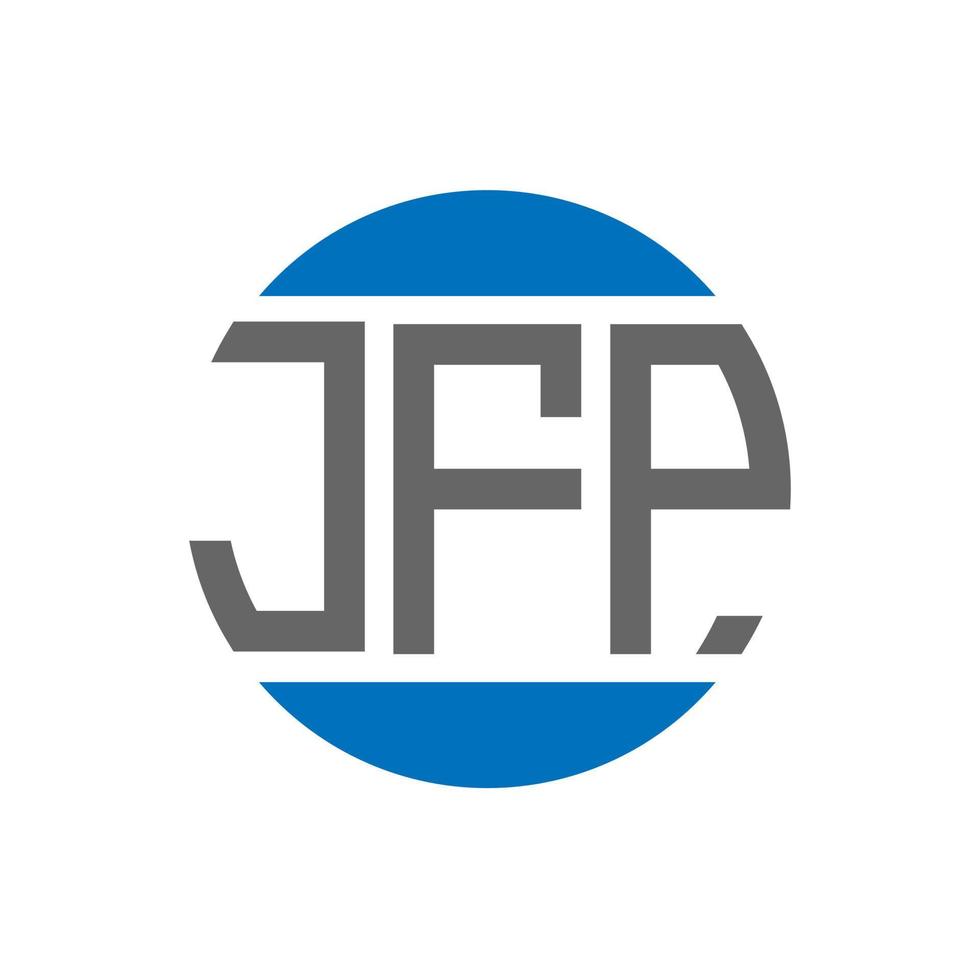 JFP letter logo design on white background. JFP creative initials circle logo concept. JFP