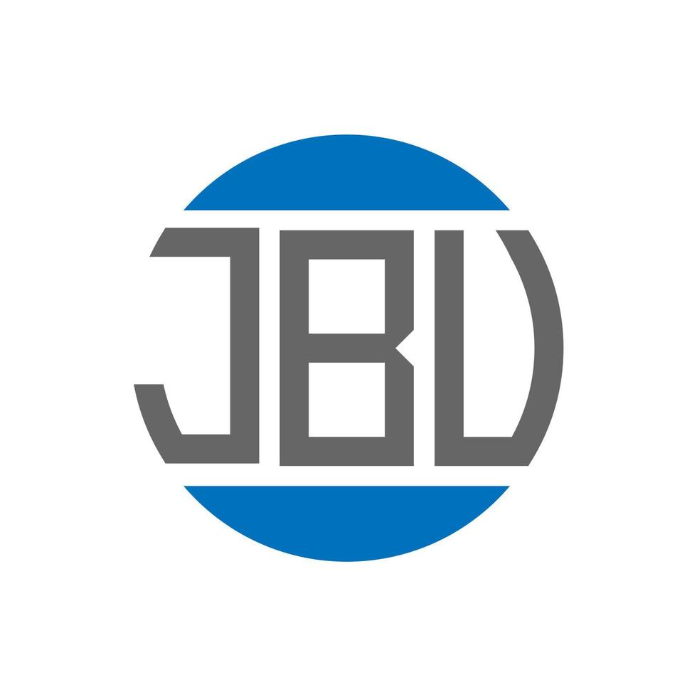 JBU letter logo design on white background. JBU creative initials circle logo concept. JBU letter design. vector