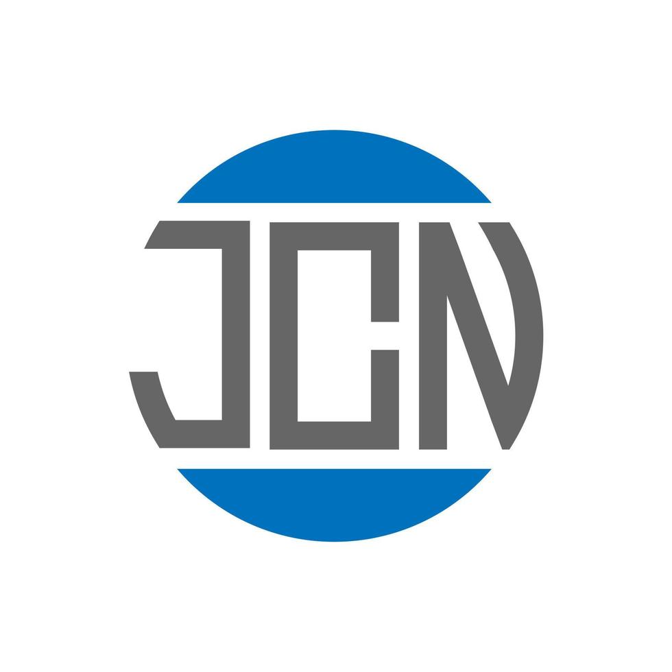 diseño de logotipo de letra jcn sobre fondo blanco. concepto de logotipo de círculo de iniciales creativas jcn. diseño de letras jcn. vector