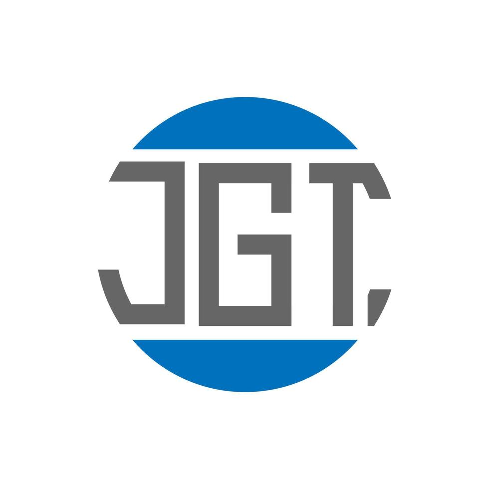 diseño de logotipo de letra jgt sobre fondo blanco. concepto de logotipo de círculo de iniciales creativas jgt. diseño de letras jgt. vector
