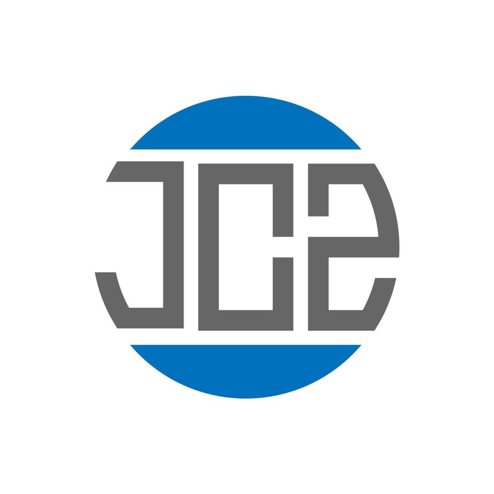 diseño de logotipo de letra jcz sobre fondo blanco. concepto de logotipo de círculo de iniciales creativas jcz. diseño de letras jcz. vector