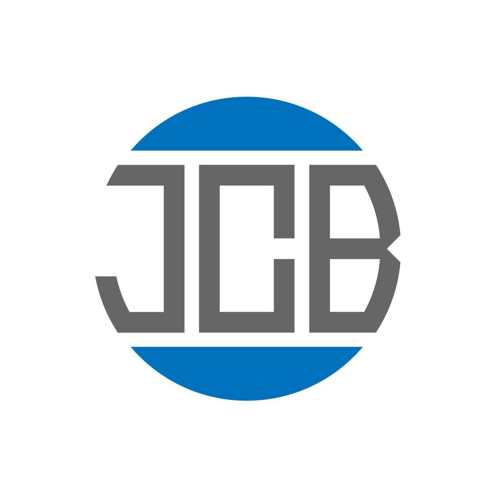 JCB letter logo design on white background. JCB creative initials circle logo concept. JCB letter design. vector