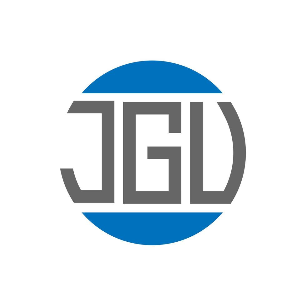 diseño de logotipo de letra jgu sobre fondo blanco. concepto de logotipo de círculo de iniciales creativas jgu. diseño de letras jgu. vector