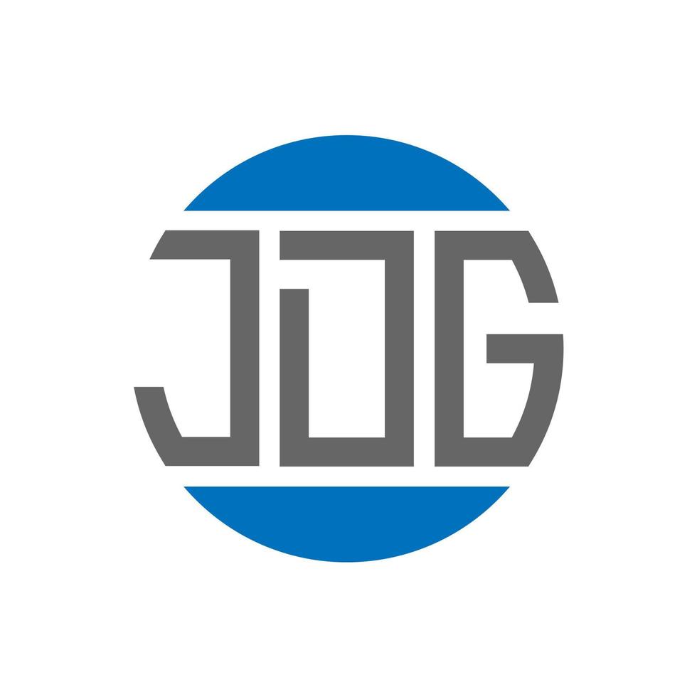 diseño de logotipo de letra jdg sobre fondo blanco. Concepto de logotipo de círculo de iniciales creativas jdg. diseño de carta jdg. vector