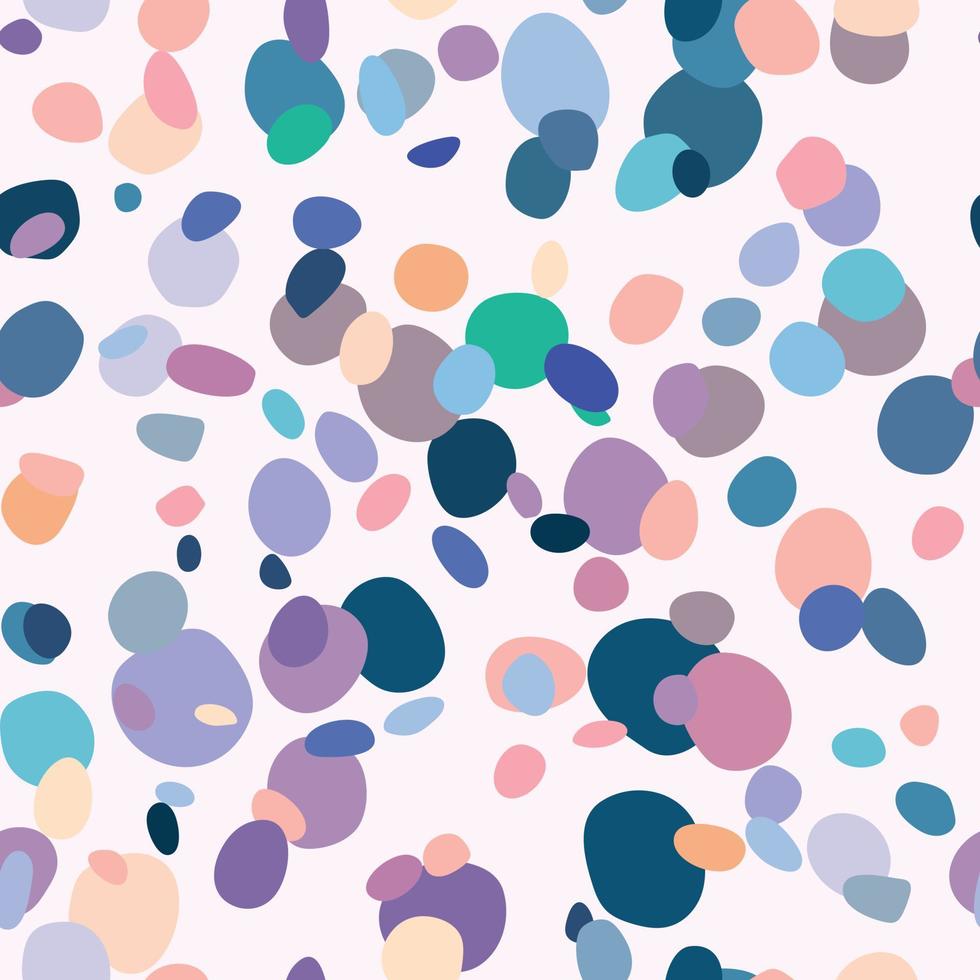 Random scattered shapes, colorful mosaic pattern, abstract stone texture, terrazzo inspired design vector