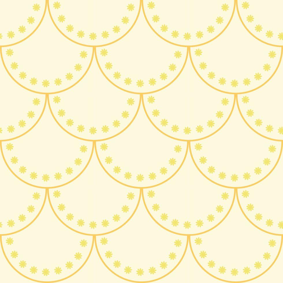 Geometric fish scale pattern, seamless repeat background vector