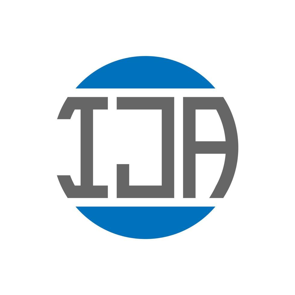 IJA letter logo design on white background. IJA creative initials circle logo concept. IJA letter design. vector