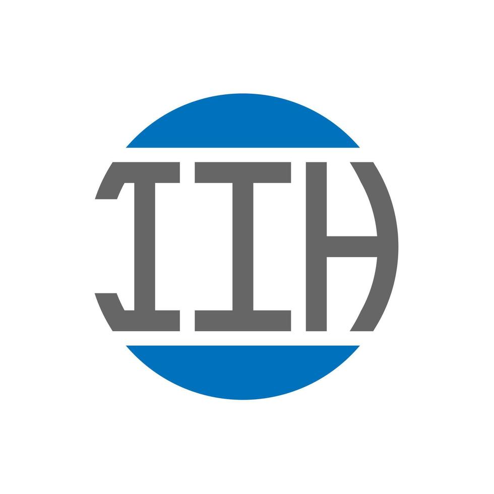 diseño de logotipo de letra iih sobre fondo blanco. concepto de logotipo de círculo de iniciales creativas iih. diseño de letras iih. vector