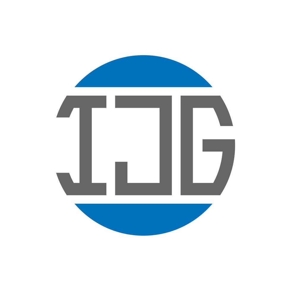 diseño de logotipo de letra ijg sobre fondo blanco. concepto de logotipo de círculo de iniciales creativas ijg. diseño de letras ijg. vector