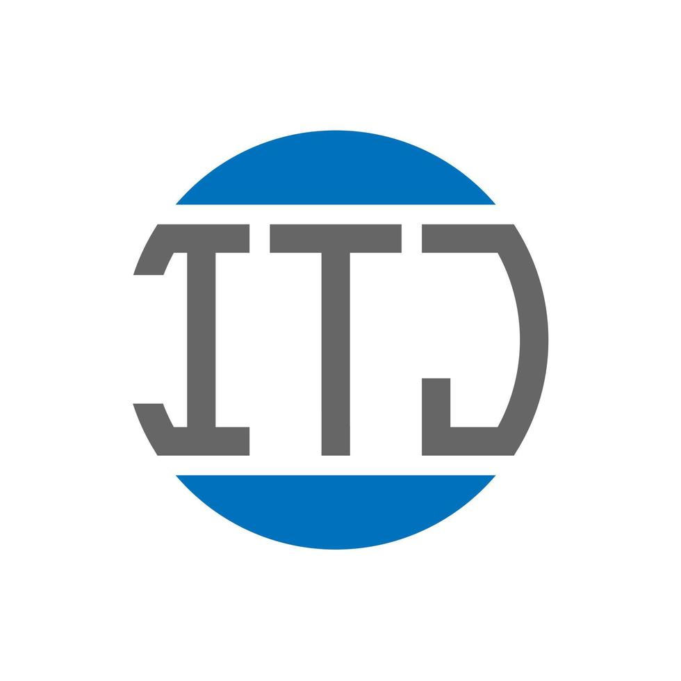 ITJ letter logo design on white background. ITJ creative initials circle logo concept. ITJ letter design. vector