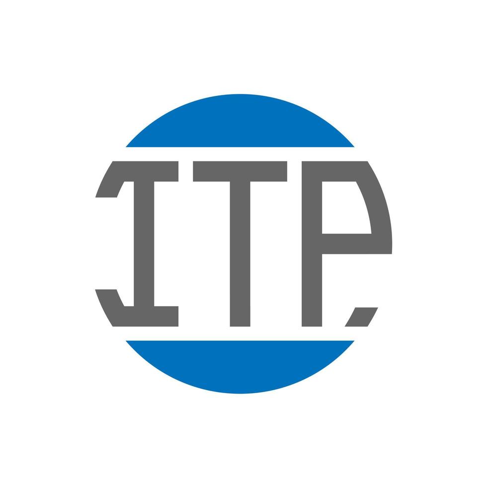 ITP letter logo design on white background. ITP creative initials circle logo concept. ITP letter design. vector