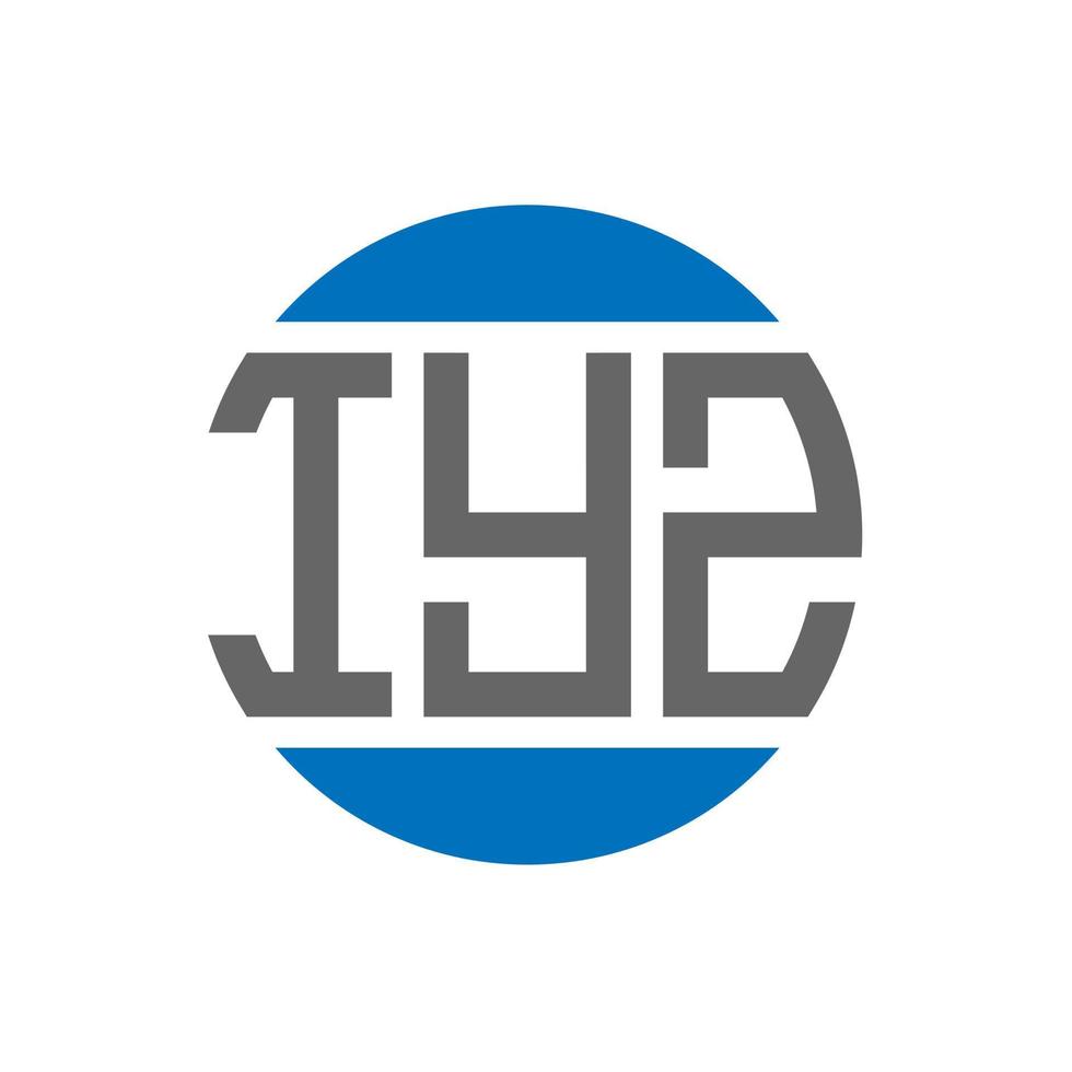 diseño de logotipo de letra iyz sobre fondo blanco. concepto de logotipo de círculo de iniciales creativas iyz. diseño de letras iyz. vector