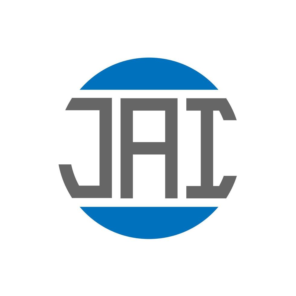 diseño de logotipo de letra jai sobre fondo blanco. concepto de logotipo de círculo de iniciales creativas de jai. diseño de letras jai. vector