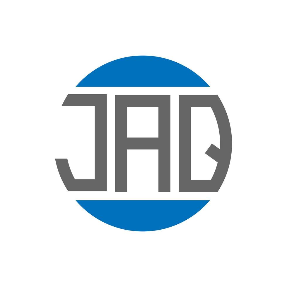 diseño de logotipo de letra jaq sobre fondo blanco. concepto de logotipo de círculo de iniciales creativas jaq. diseño de letras jaq. vector