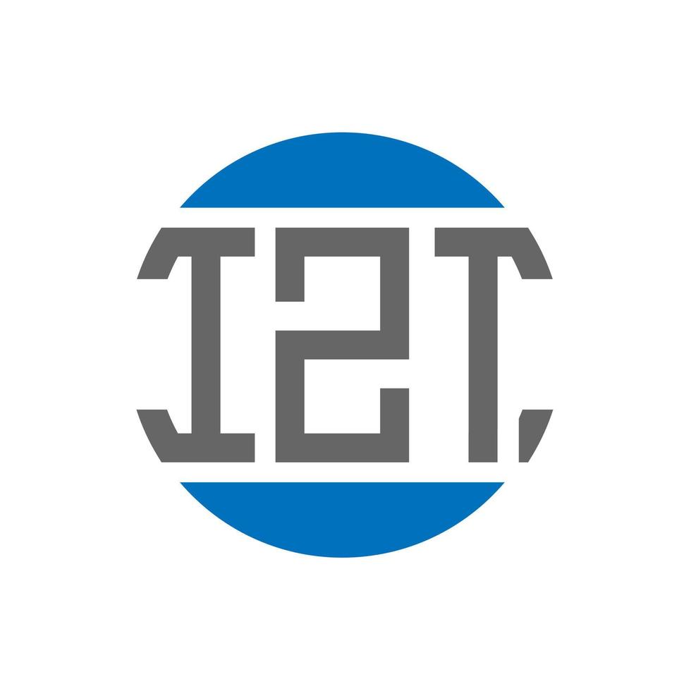 IZT letter logo design on white background. IZT creative initials circle logo concept. IZT letter design. vector