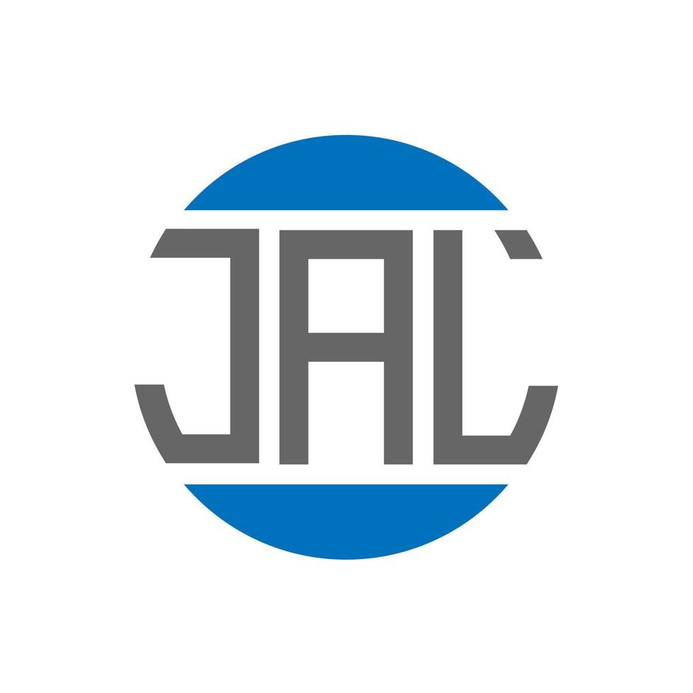 diseño de logotipo de letra jal sobre fondo blanco. concepto de logotipo de círculo de iniciales creativas de jal. diseño de letras jal. vector