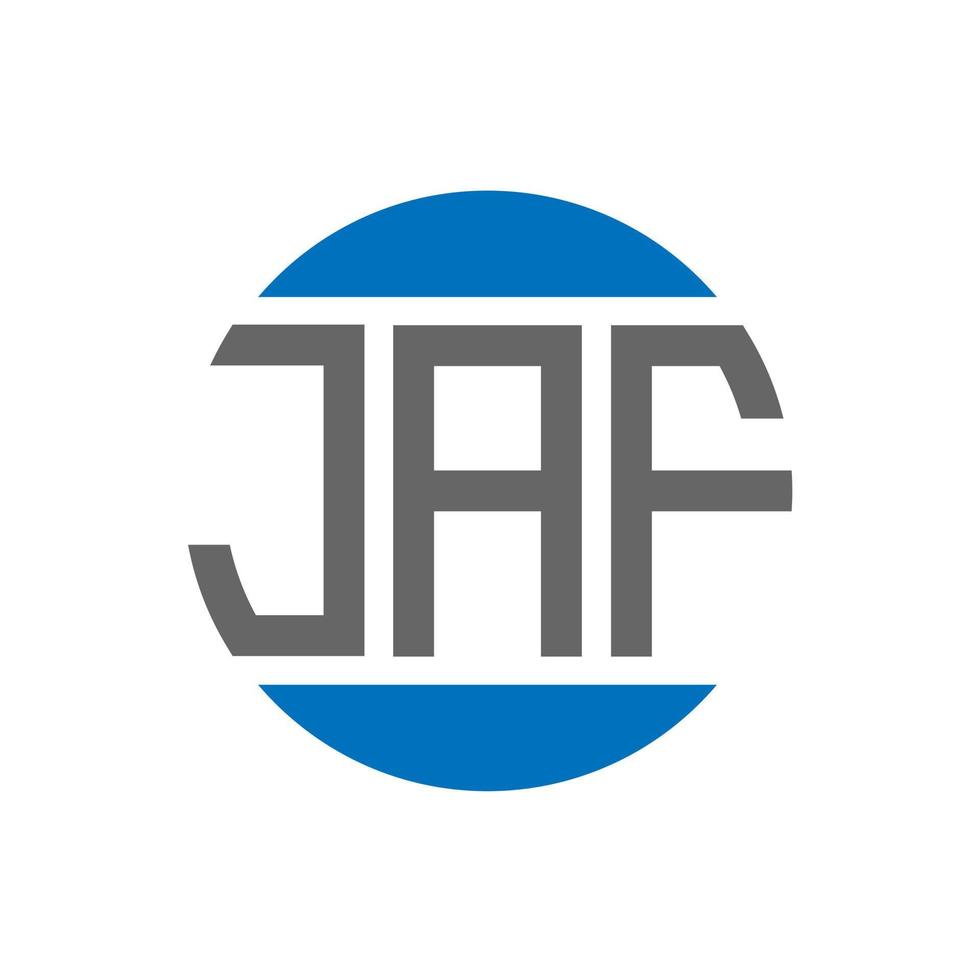 diseño de logotipo de letra jaf sobre fondo blanco. concepto de logotipo de círculo de iniciales creativas de jaf. diseño de letras jaf. vector