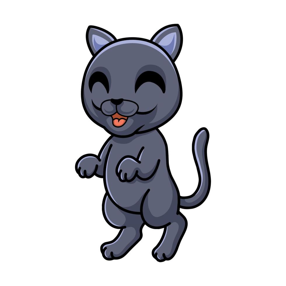 Cute british shorthair cat cartoon vector