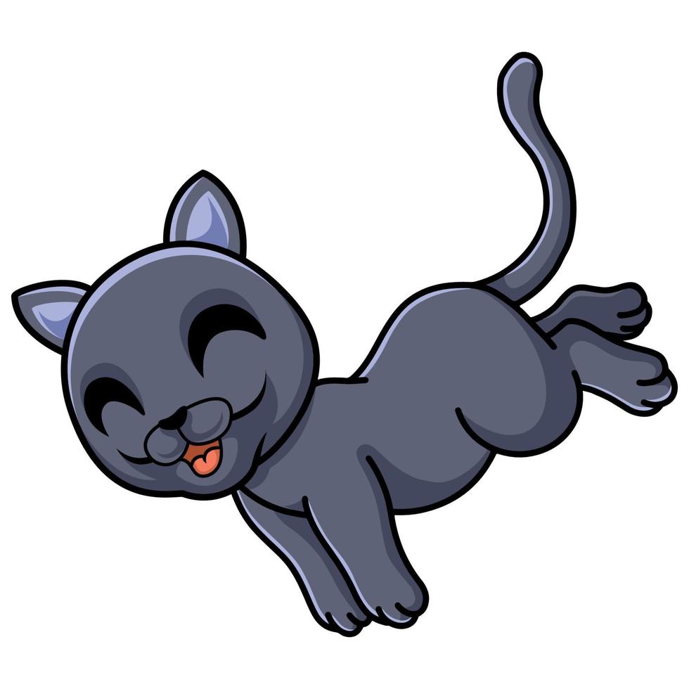 dibujos animados lindo gato británico de pelo corto caminando vector