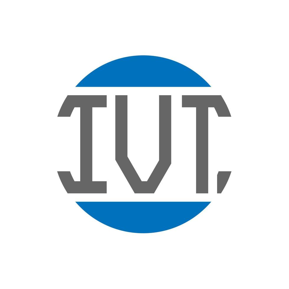 diseño de logotipo de letra ivt sobre fondo blanco. concepto de logotipo de círculo de iniciales creativas de ivt. diseño de letras ivt. vector