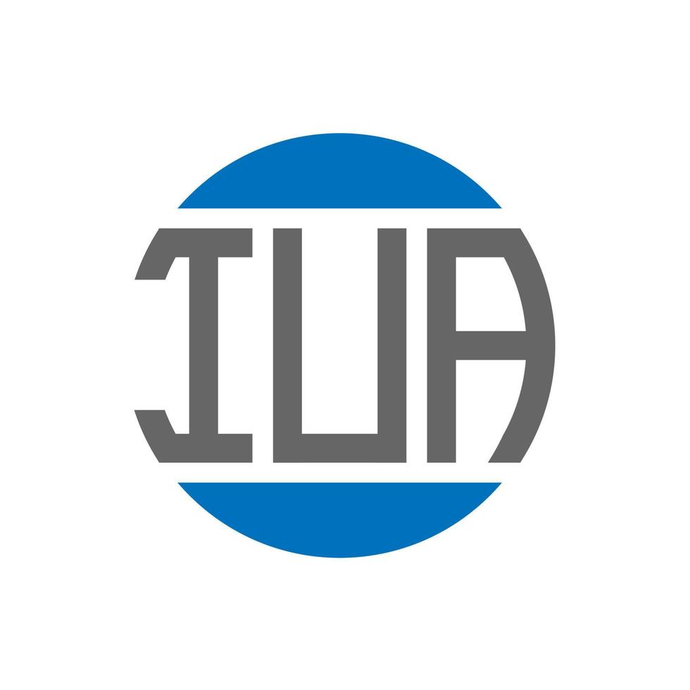 IUA letter logo design on white background. IUA creative initials circle logo concept. IUA letter design. vector