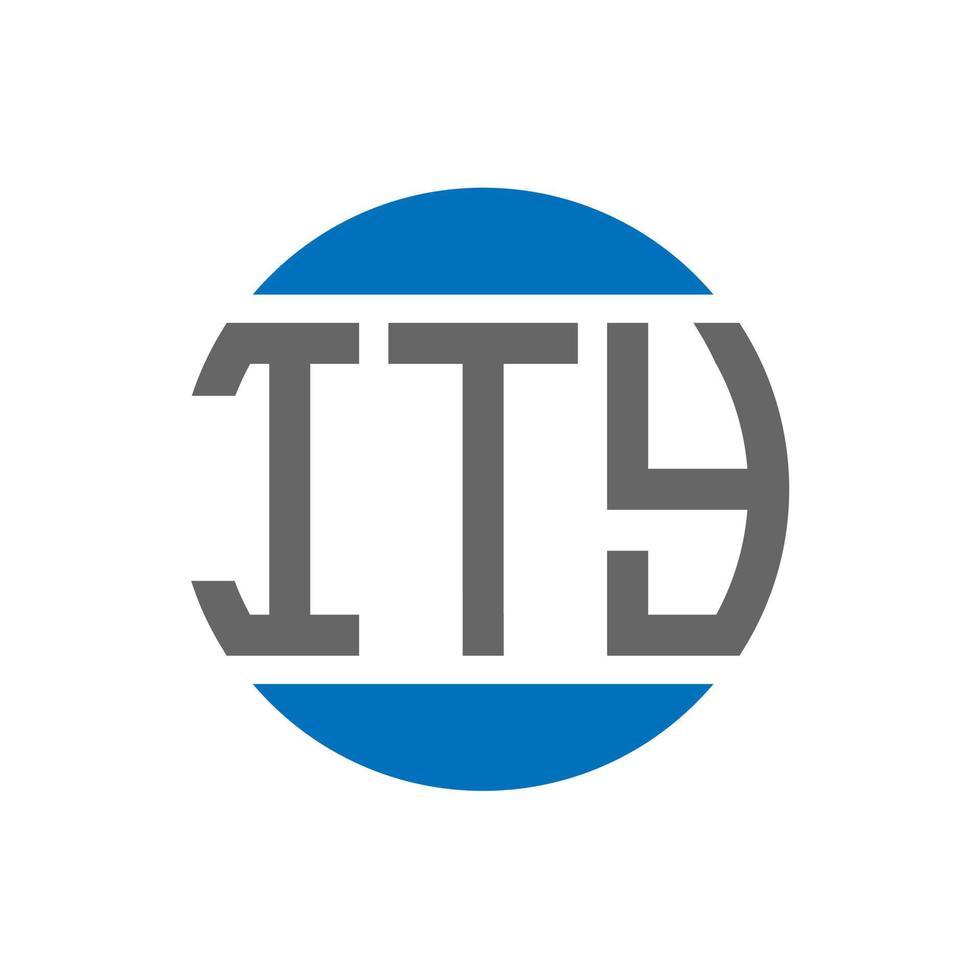 ITY letter logo design on white background. ITY creative initials