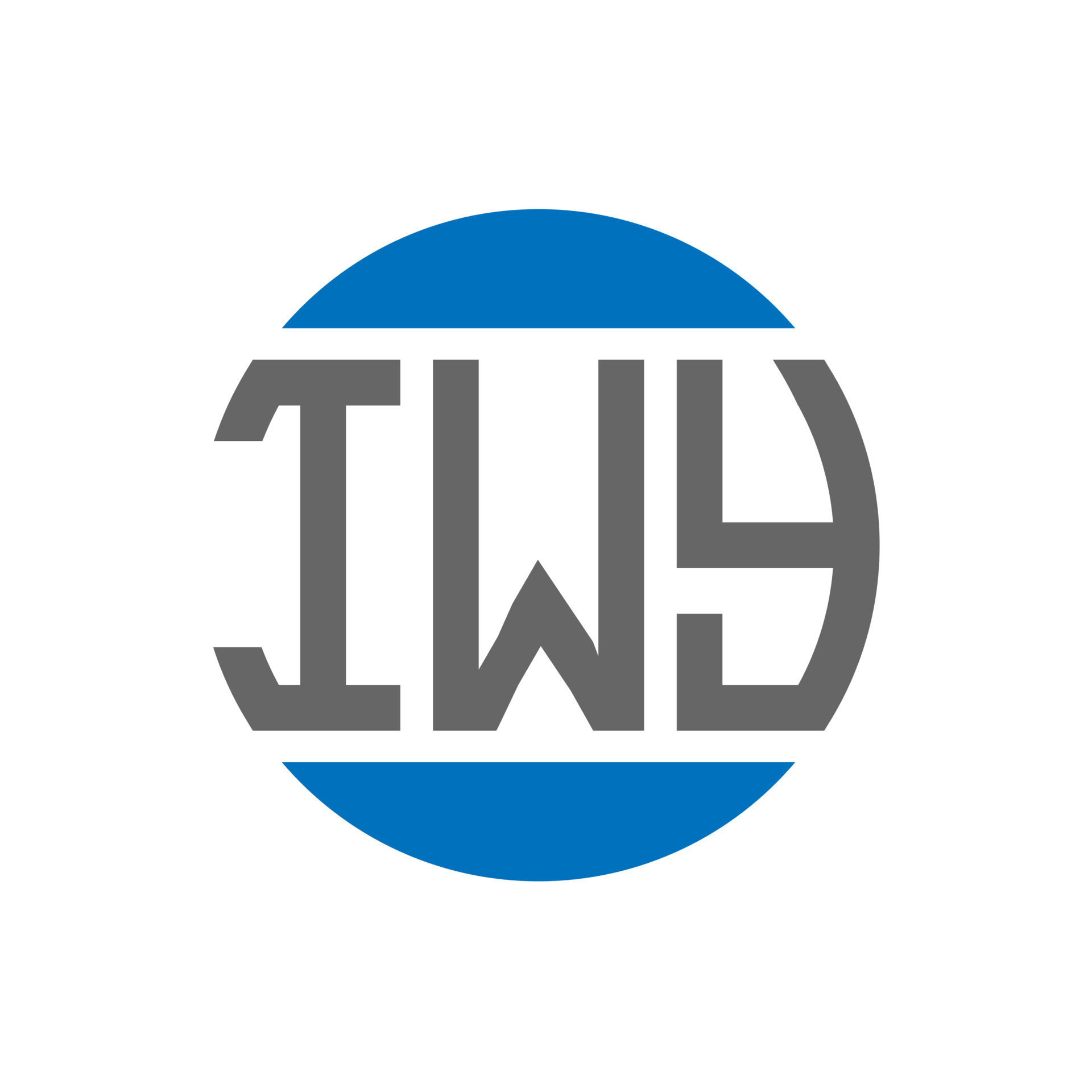 IWY letter logo design on white background. IWY creative initials ...